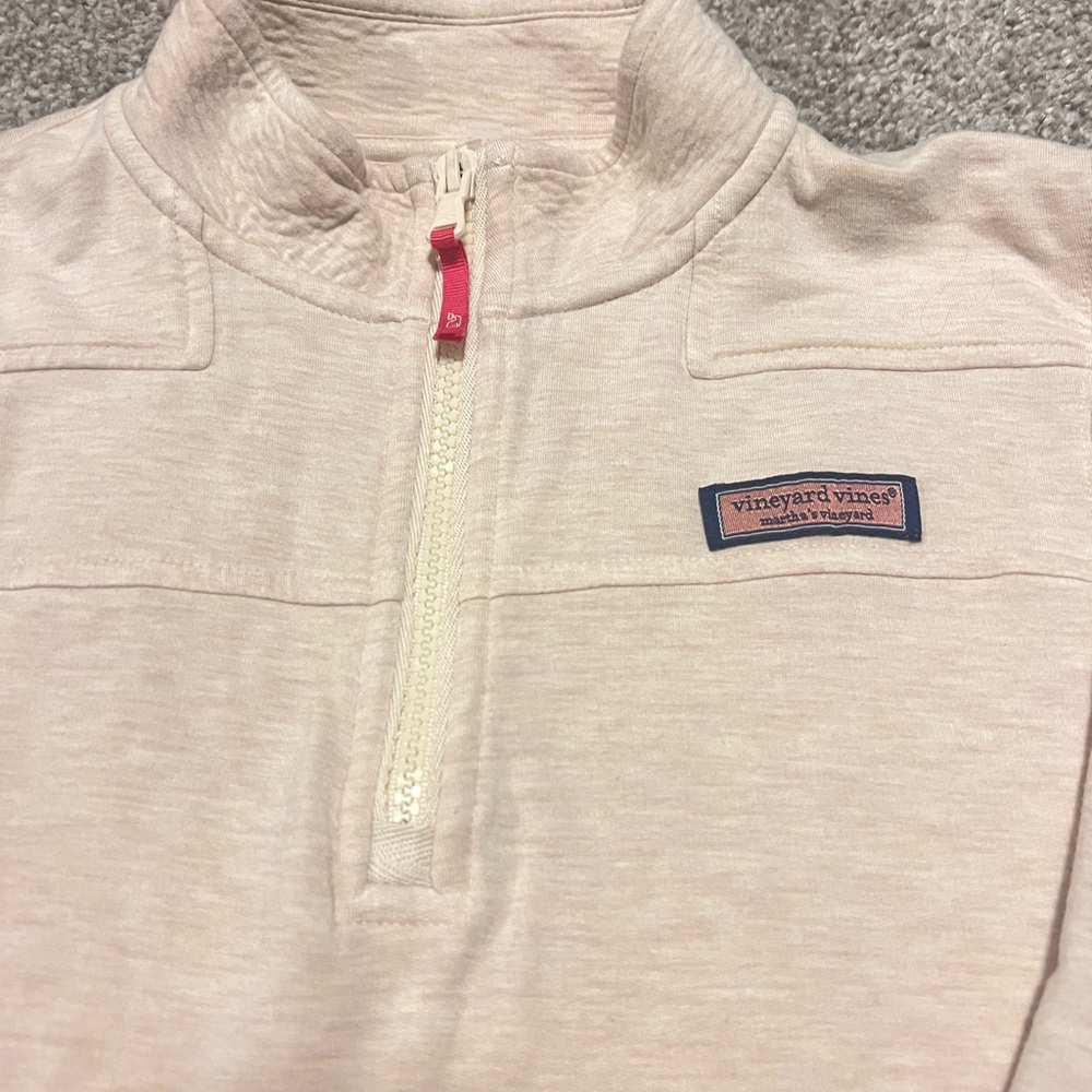 Vineyard Vines Beige Quarter-Zip Pullover